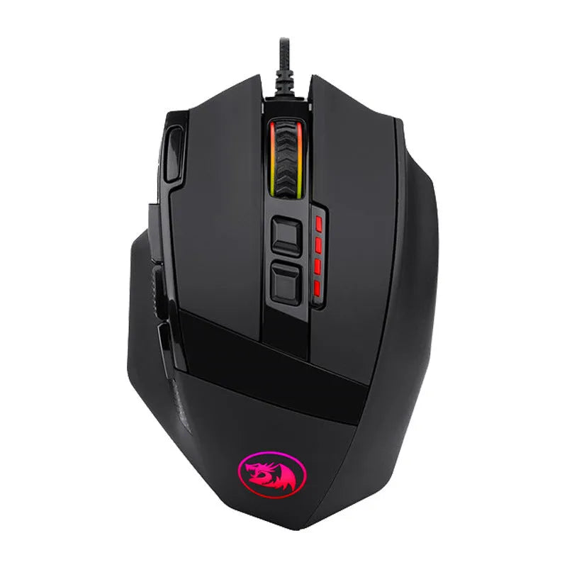 LOLCF Eat Chicken wired gaming mouse in black with eight buttons and 1.8m USB cable