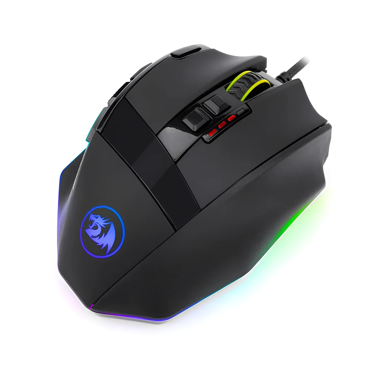 LOLCF Eat Chicken wired gaming mouse in black with eight buttons and 1.8m USB cable