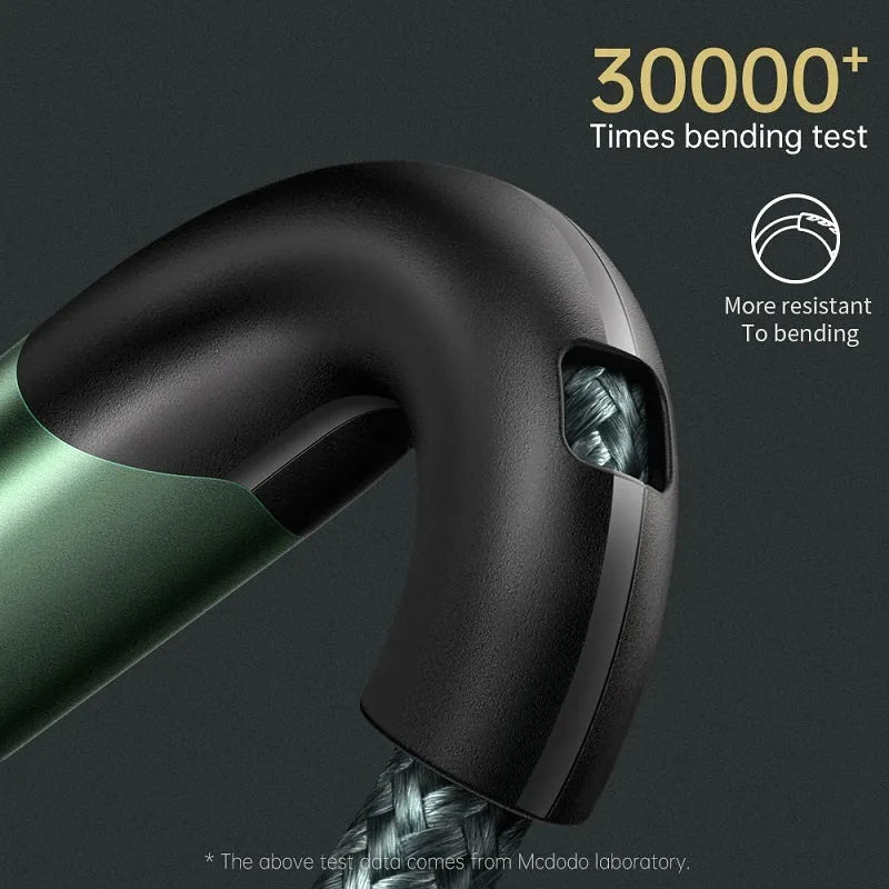 Apple compatible Lightning cable with LED indicator light, aluminium alloy connector, 1.2m length, black