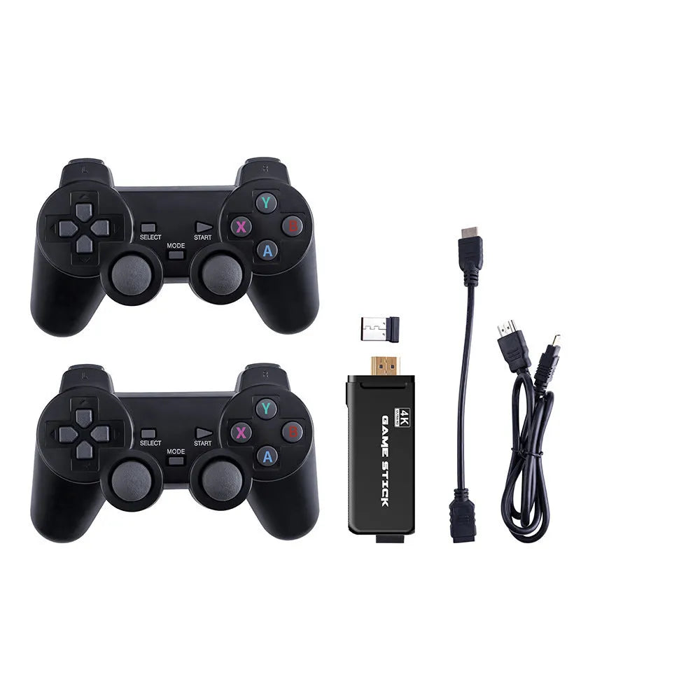 Wireless game console with two controllers and HDMI cable for TV gaming 32GB storage