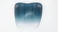Protective goggles with transparent PC frame and gradient grey lens on white background