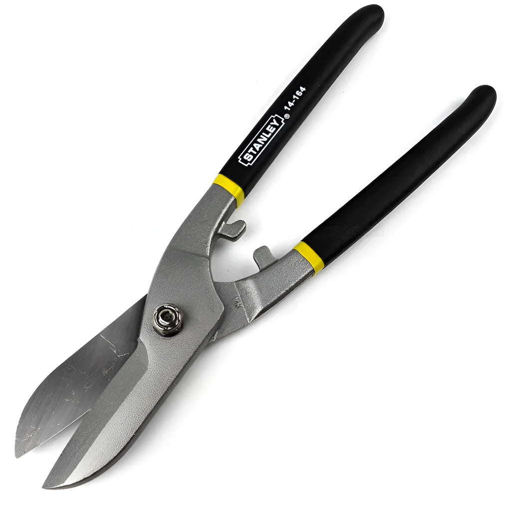 Yellow-handled high carbon steel barbed wire shears with 200mm length and sandblasted finish