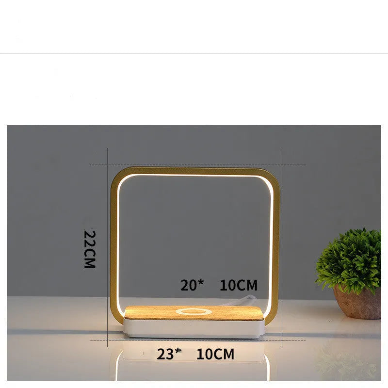Modern smart bedside lamp with aluminium shade in white, featuring touch sensor and voice control.