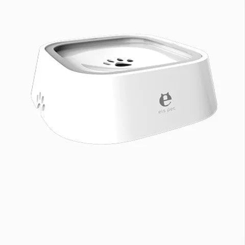 1.5L grey pet water bowl with floating plate, ABS and PP construction, anti-overflow design