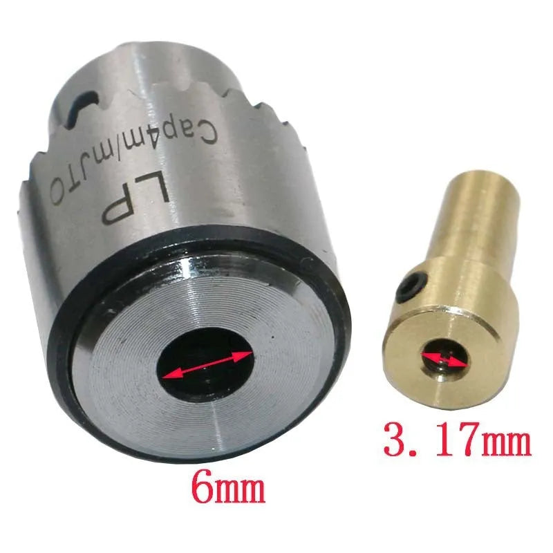 Hard alloy drill chuck accessory set with 3.17mm tail hole and Type 0 chuck
