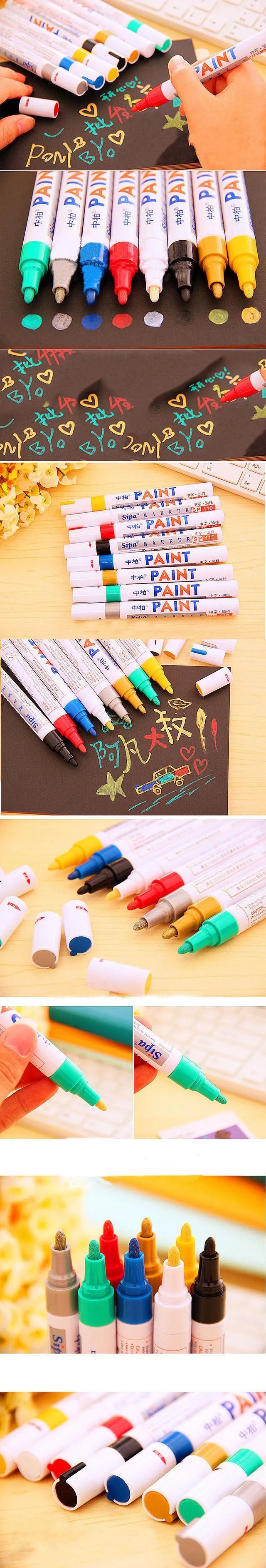 Bicycle frame touch-up paint pen in 8 colours for mountain and road bike scratch repair