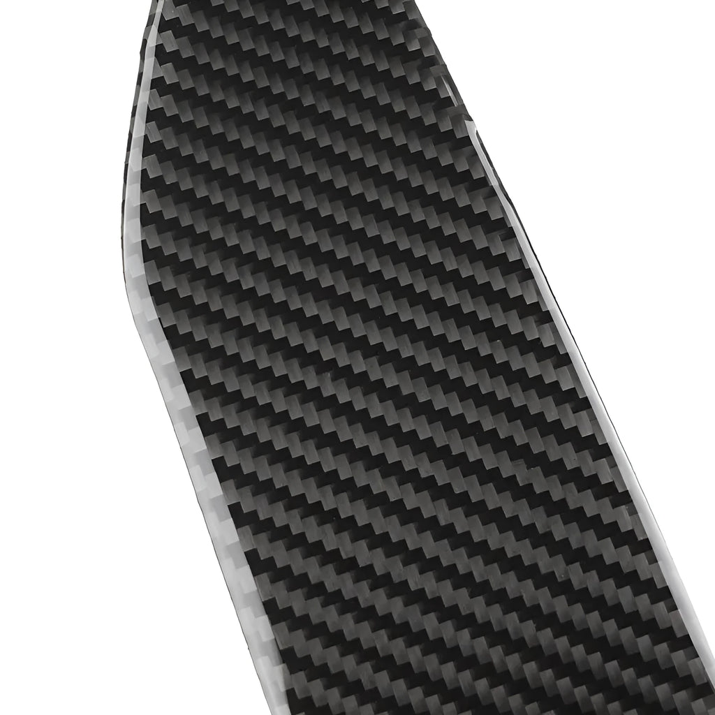 Black carbon fibre and crystal epoxy cup holder panel sticker, approximately 265mm x 510mm, for car interior modification