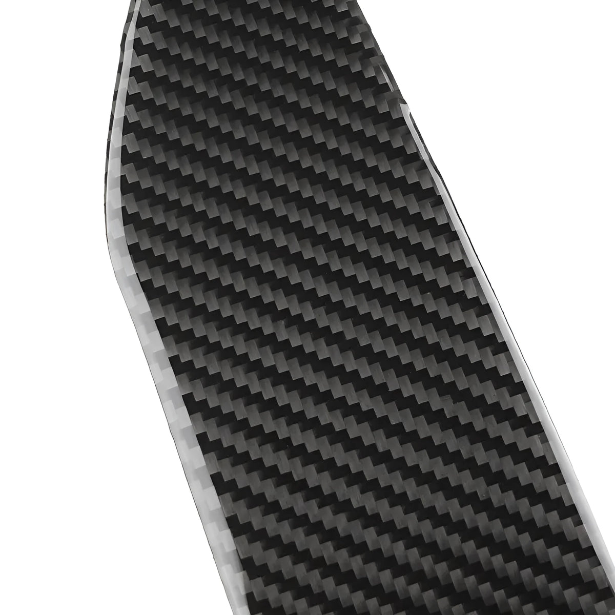 Black carbon fibre and crystal epoxy cup holder panel sticker, approximately 265mm x 510mm, for car interior modification