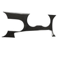 Black carbon fibre and crystal epoxy cup holder panel sticker, approximately 265mm x 510mm, for car interior modification