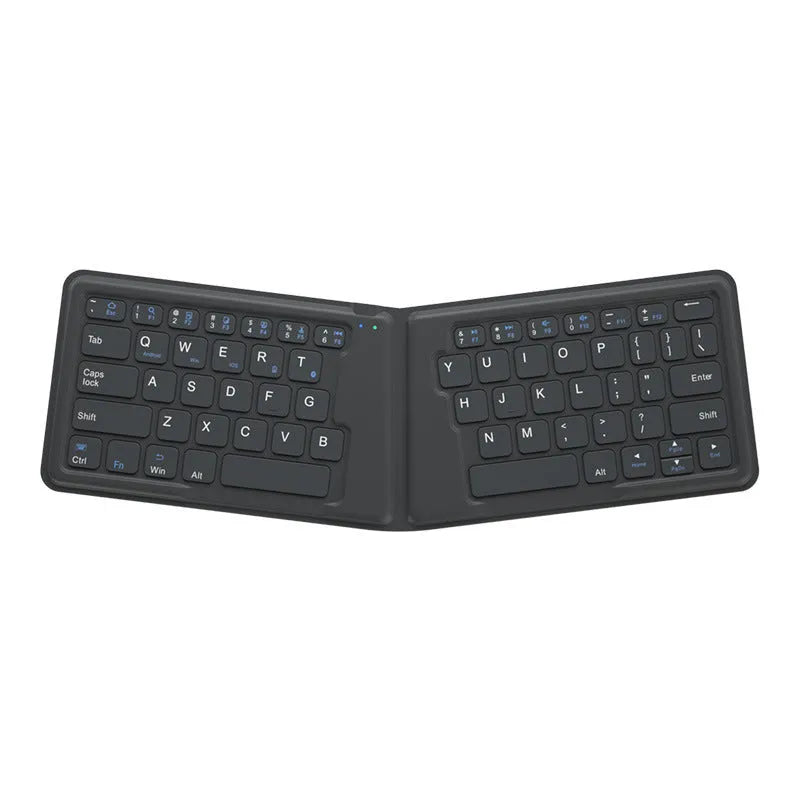 Folding Bluetooth keyboard compatible with Apple devices, 64 keys, ABS material, USB rechargeable, style A 166 degree version