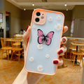 XS SE Butterfly Case for iPhone showing pink acrylic back with animal design and soft edges