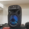 Black portable outdoor Bluetooth speaker with 6.5-inch driver for square dancing