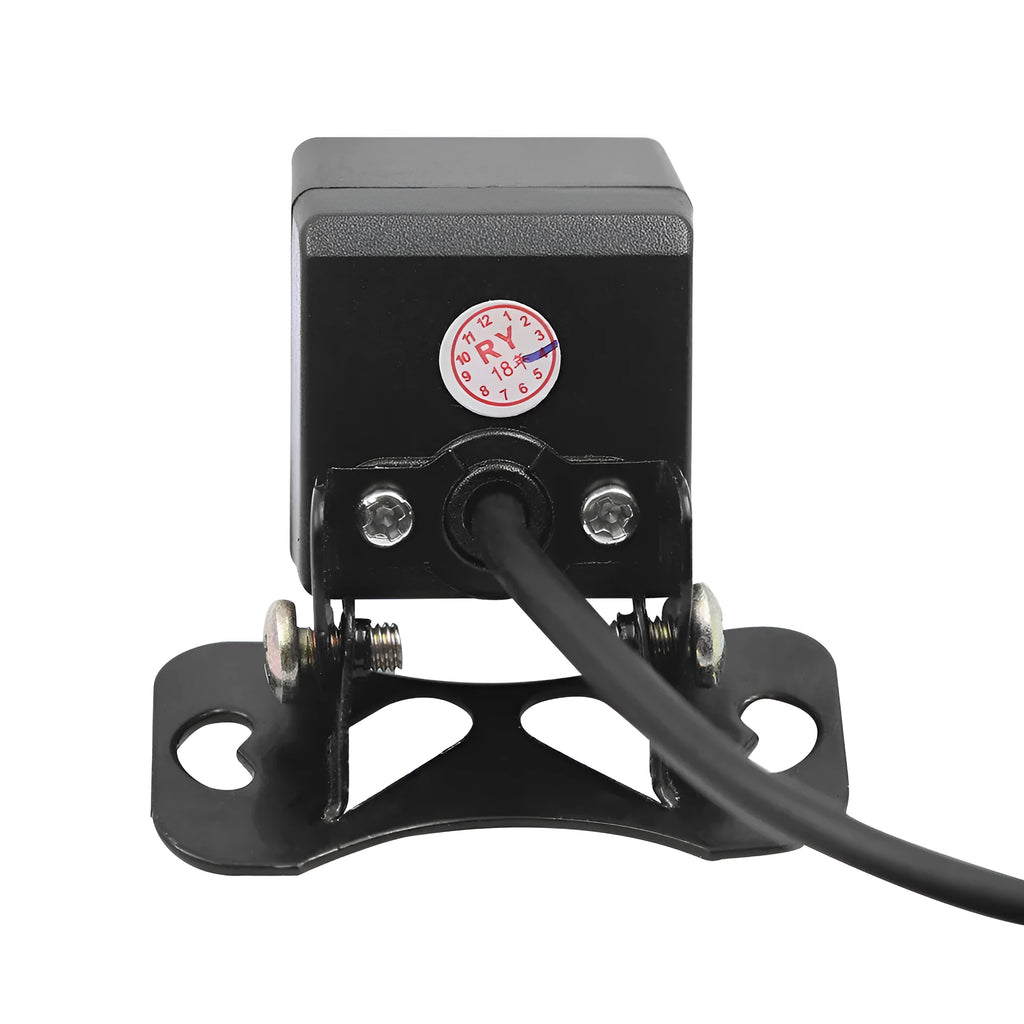 Black external car CCD camera with 12-lamp night vision and 12V power supply