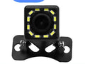 Black external car CCD camera with 12-lamp night vision and 12V power supply