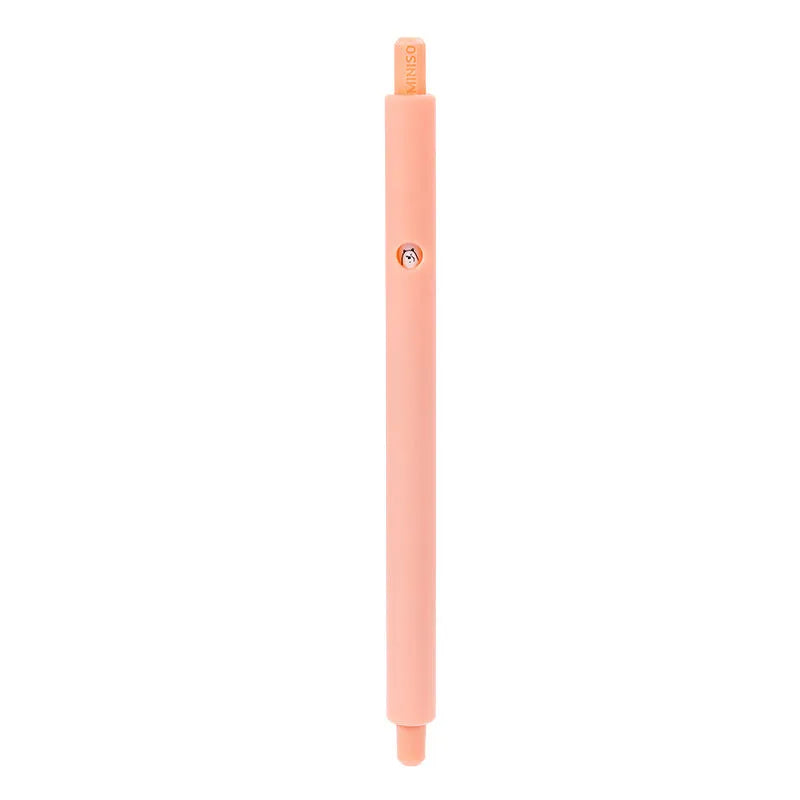 MINISO bare bear cartoon press gel pen with 0.5mm tip in black, pink, and white colours