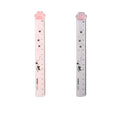 Transparent plastic straightedge ruler 15cm with clear measurement scale on white background