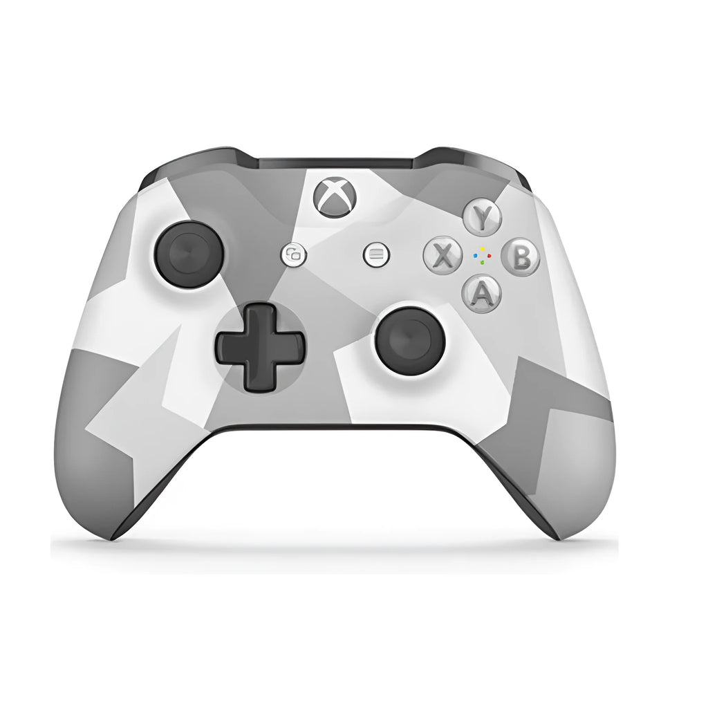 Grey wireless gamepad for Xbox One with Bluetooth connectivity and standard controller layout