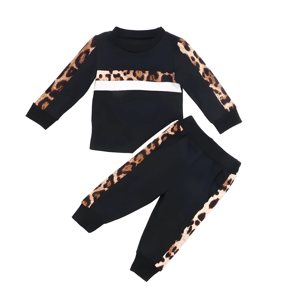 Girls autumn winter clothing set in white, black or pink, sizes 12M to 5T