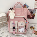 Preppy purple mini backpack, waterproof candy colour rucksack, 56-75L capacity, small fresh style