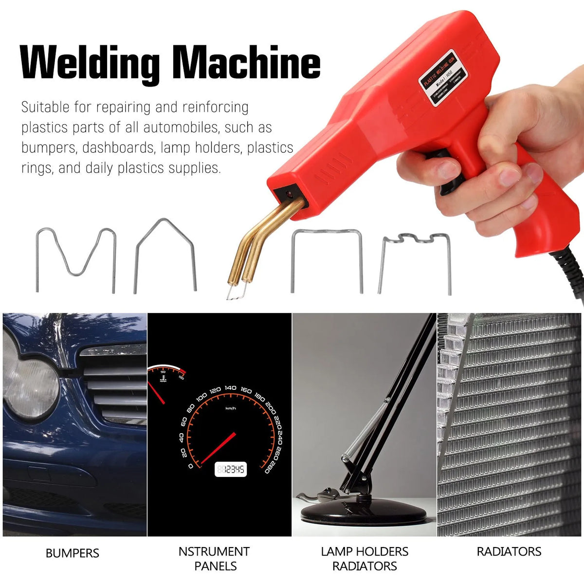 Plastic bumper repair welding machine with European and American H50 welding guns