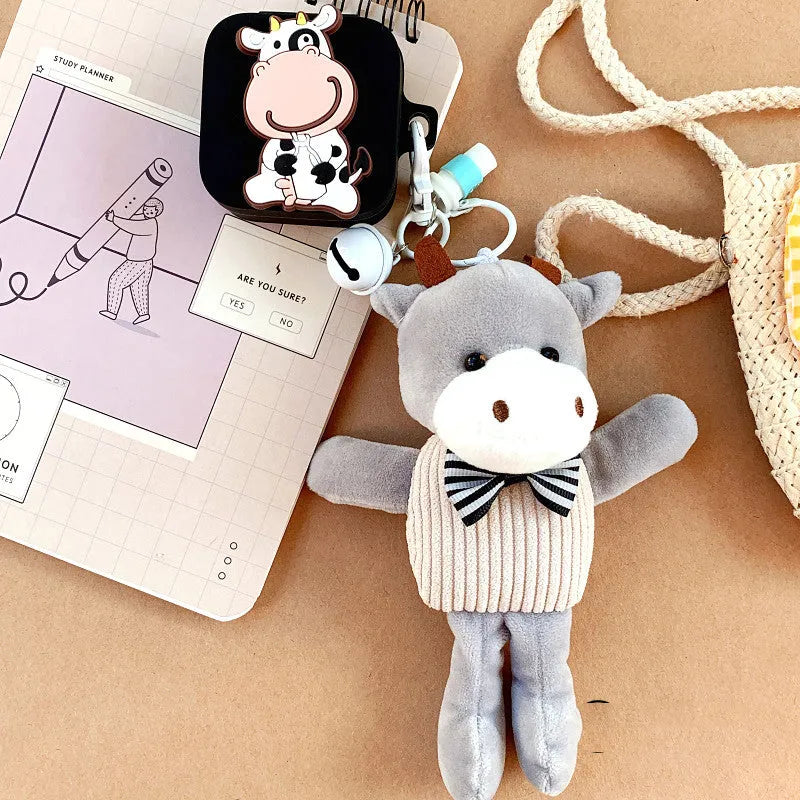 White silicone protective case for Xiaomi Air 2 SE with beige cow wristband pendant