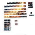 Saturn engraved mechanical keyboard keycaps with 108+2 key set and wireless USB connection