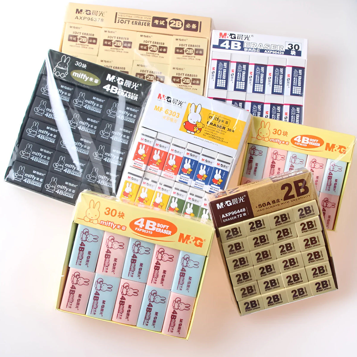 Chenguang small soft eraser for student exam pencil correction, available in multiple colours