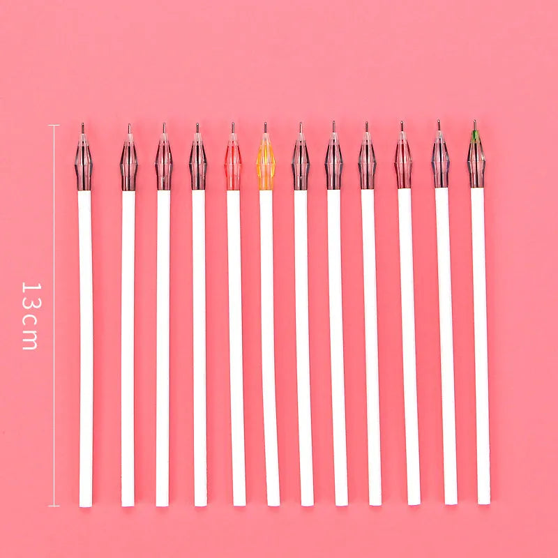 12 feather peacock colour gel pens with 0.5mm tip in Style A and Style B packaging options