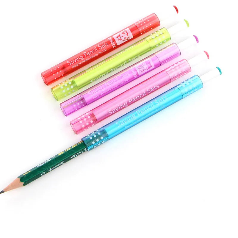 Student pencil extender rod with 9cm length and 0.7mm calibre in colour-coded style options
