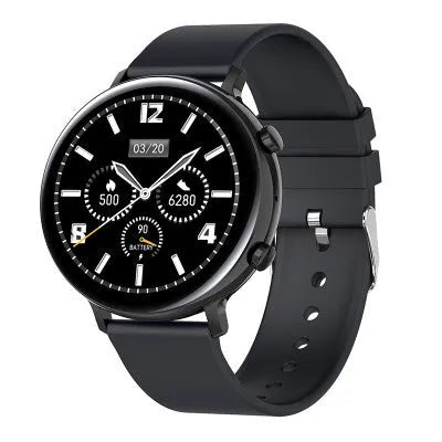 Smart watch with 1.28 inch screen, Bluetooth calling, offline payment, adjustable wristband, available in white pink black brown
