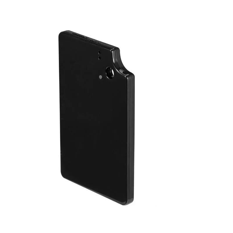 Black mini GPS tracker in card shape for children and elderly with real time tracking
