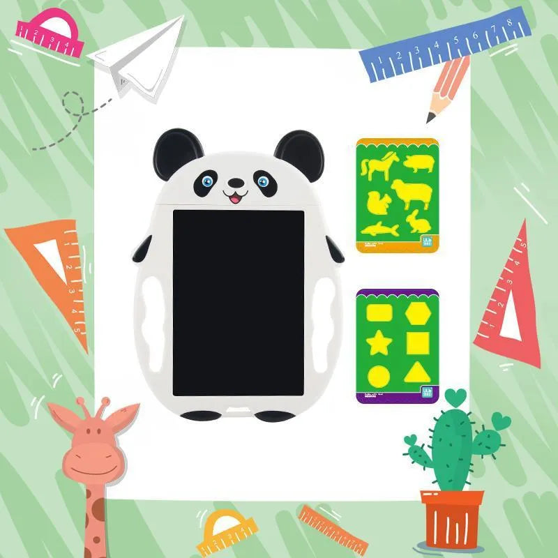 Panda-style LCD electronic drawing board with clear button on a panda nose illustration.