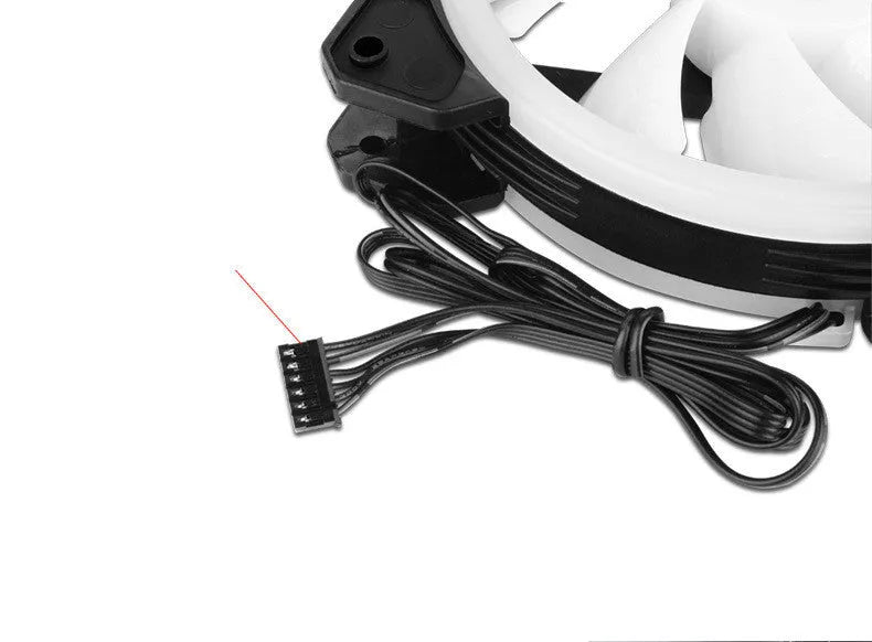 12cm camouflage pattern RGB colour-changing PC cooling fan with integrated speaker.