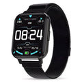 DTX Smart Watch with 1.78-inch screen showing fitness stats, paired with a black steel wristband