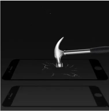 Black tempered glass screen protector with gold diamond ull finish for Apple iPhone SE2