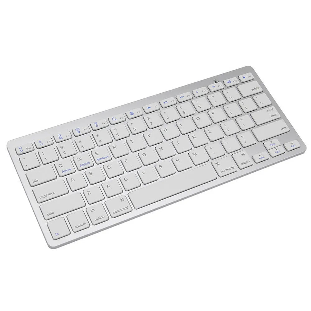 Ultra-thin mini portable wireless Bluetooth keyboard in black for phone, tablet, and computer
