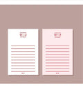 Rectangular memo pad notebook with paper cover compatible with iPhone, showing four colour design options