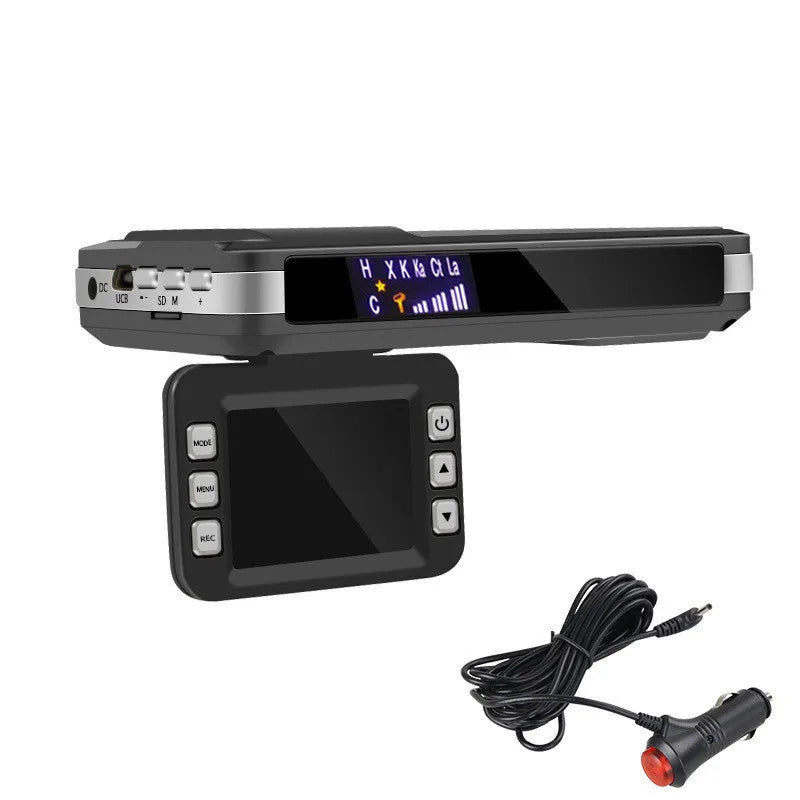 Vehicle-mounted radar speedometer car camera dash cam, 140° angle, 2 million pixel, black, for front windshield