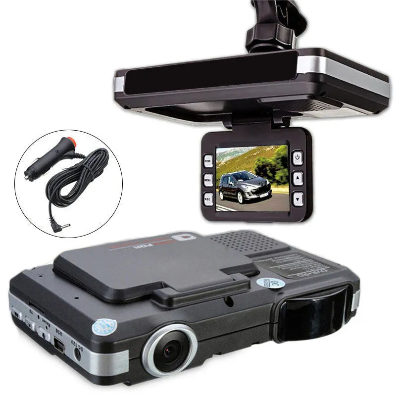 Vehicle-mounted radar speedometer car camera dash cam, 140° angle, 2 million pixel, black, for front windshield