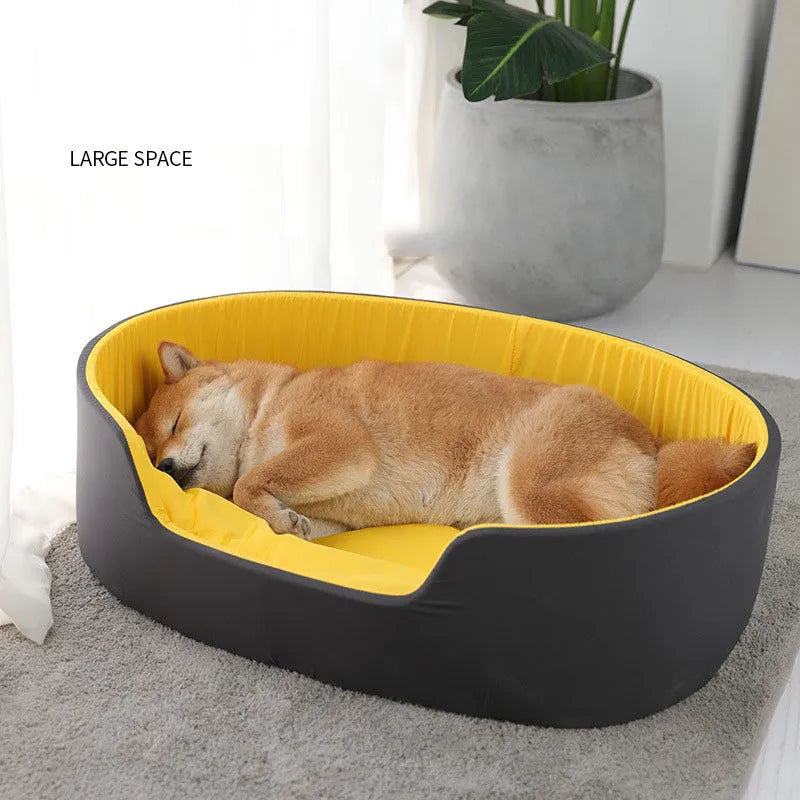 Green washable fleece-lined pet kennel for a cat, showing soft cloth construction and plush interior.