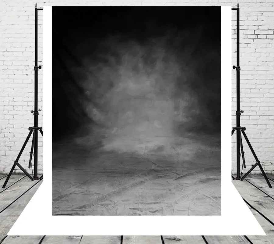 Gray vinyl photo background cloth 1.5x2.1m for studio photography, black colour option