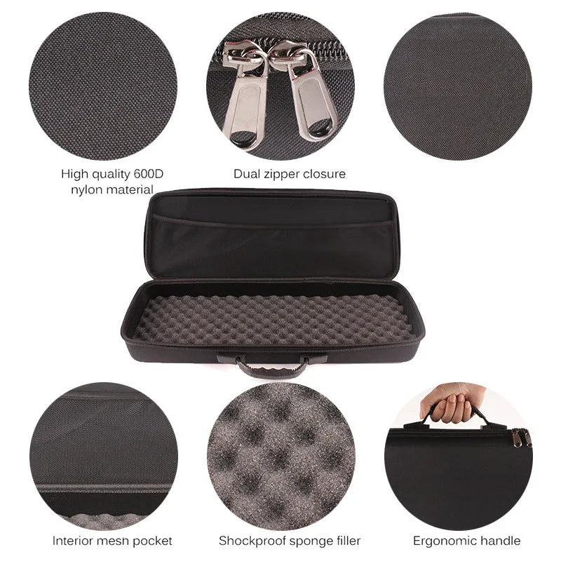 Black EVA sponge fishing rod grip cover F50 long with fishing tackle bag