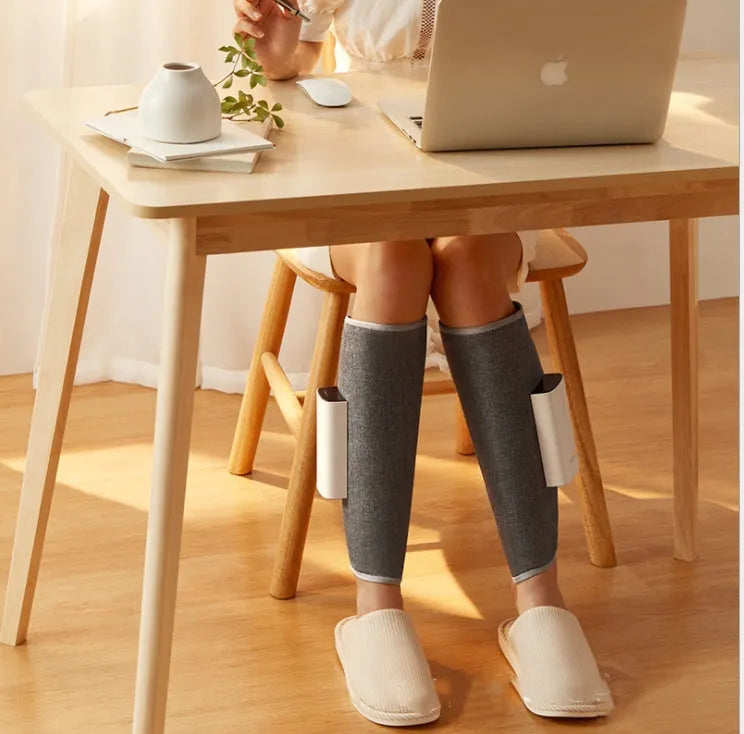 Cordless leg massager with air wave pneumatic compression and wireless remote