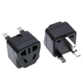 Square white international travel adapter with five power sockets