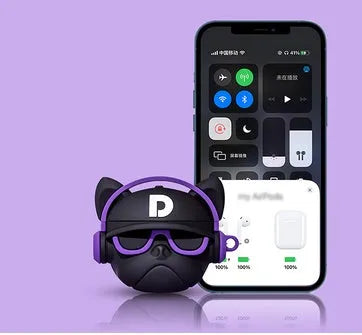 True wireless earbuds with charging case, IPX5 waterproof, earplug style, purple or red colour option