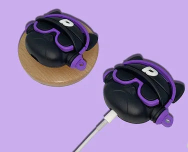 True wireless earbuds with charging case, IPX5 waterproof, earplug style, purple or red colour option