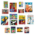 Nordic literary wall mural with simple modern design in six colour theme options