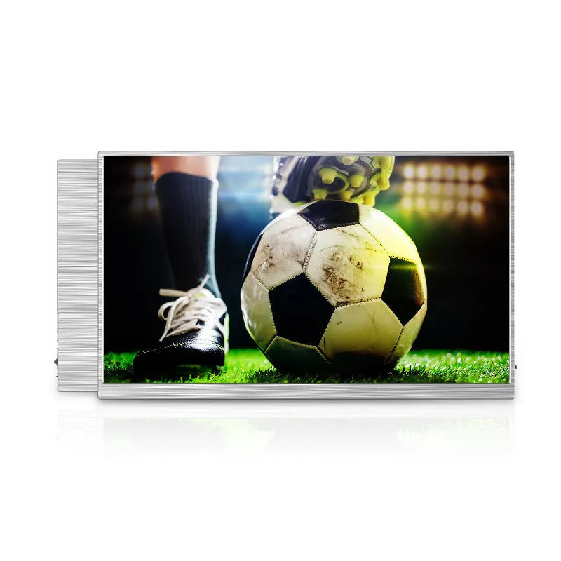 Zeuslap 15 inch ultra-thin portable display monitor with cables on a desk