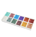 Pearl solid watercolour paint set showing metallic shimmer blocks in 12 or 24 colour options