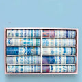 100 rolls antique paper tape set for hand accounting in six widths with cute colourful patterns
